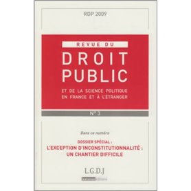 REVUE DU DROIT PUBLIC N 3 2009