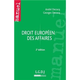 droit européen des affaires - 2ème édition
