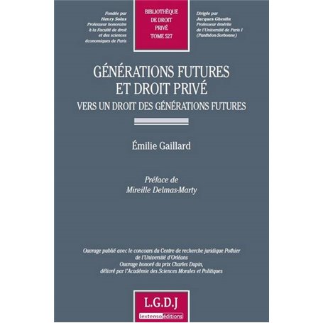 générations futures et droit privé - vers un droit des générations futures