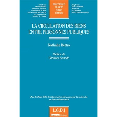 la circulation des biens entre personnes publiques