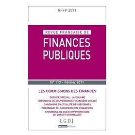 REVUE FRANÇAISE DE FINANCES PUBLIQUES N 113 - 2011