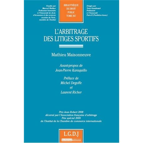 l'arbitrage des litiges sportifs