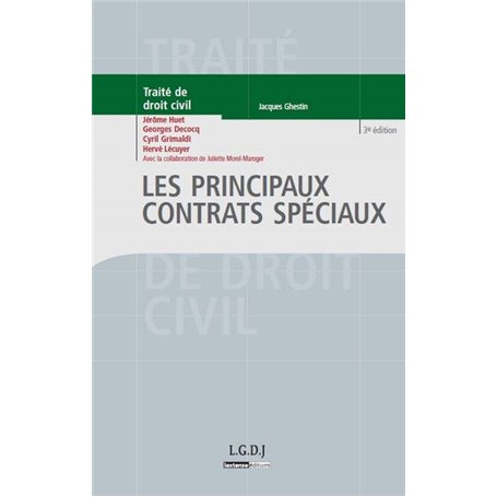 les principaux contrats spéciaux - 3ème édition