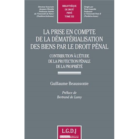 la prise en compte de la dématérialisation des biens par le droit pénal