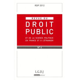 REVUE DU DROIT PUBLIC N 4 2012