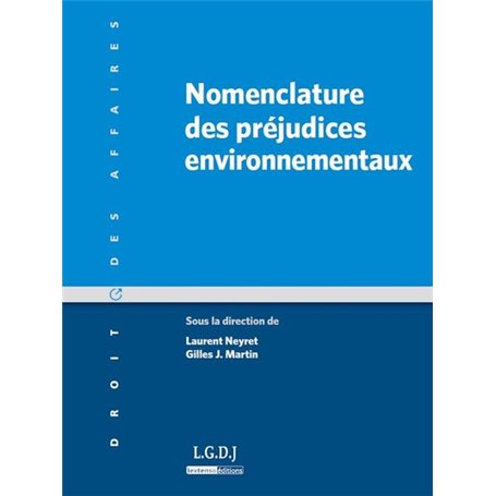 nomenclature des préjudices environnementaux