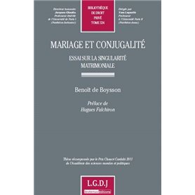 mariage et conjugalité - essai sur la singularité matrimoniale