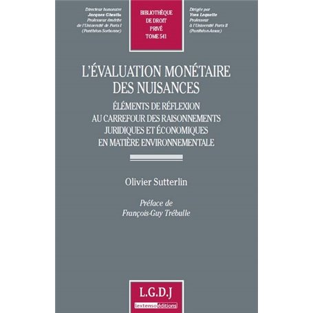 l'évaluation monétaire des nuisances