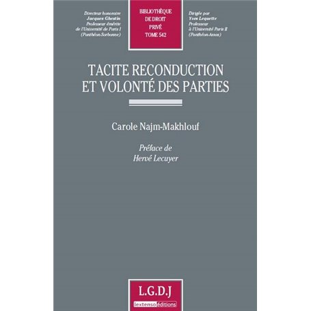 tacite reconduction et volonté des parties