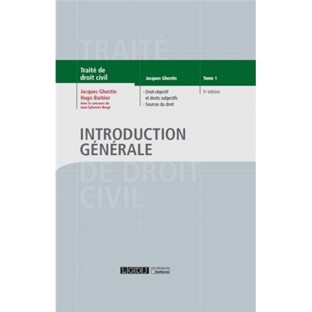 INTRODUCTION GENERALE TOME 1 5EME EDITION