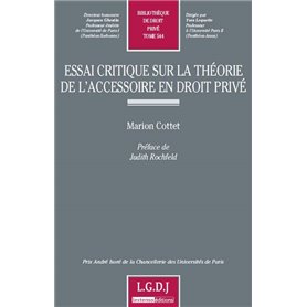 essai critique sur la théorie de l'accessoire en droit privé