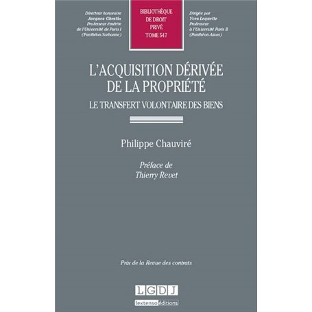 l'acquisition dérivée de la propriété : le transfert volontaire des biens