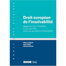 DROIT EUROPEEN DE L'INSOLVABILITE