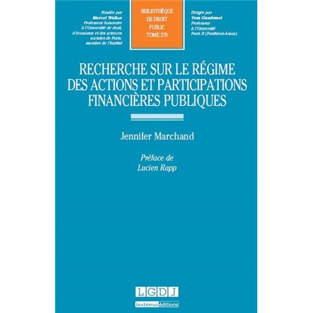 RECHERCHE SUR LE RÉGIME DES ACTIONS ET PARTICIPATIONS FINANCIÈRES PUBLIQUES