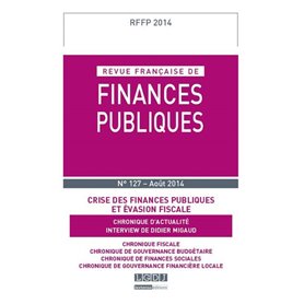 REVUE FRANÇAISE DE FINANCES PUBLIQUES N 127 - 2014