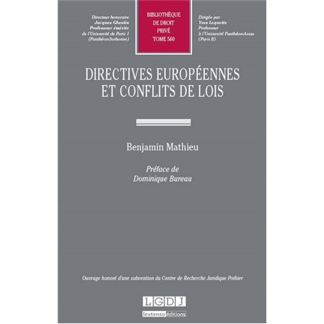 directives européennes et conflits de lois