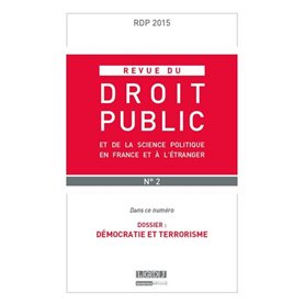 REVUE DU DROIT PUBLIC N 2 2015