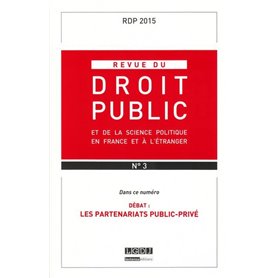 REVUE DU DROIT PUBLIC N 3 2015