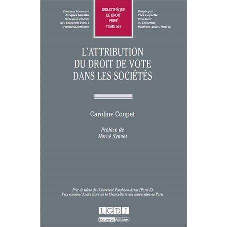 l'attribution du droit de vote dans les sociétés