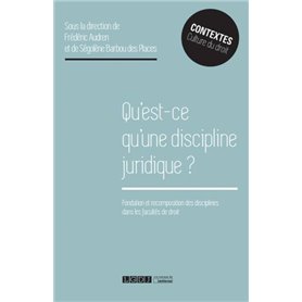 QU'EST-CE QU'UNE DISCIPLINE JURIDIQUE ?