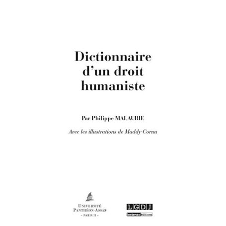 dictionnaire d'un droit humaniste