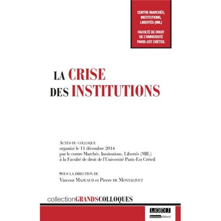 la crise des institutions