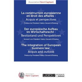 la construction européenne en droit des affaires : acquis et perspectives