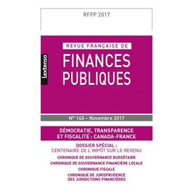 REVUE FRANÇAISE DE FINANCES PUBLIQUES N 140 - 2017