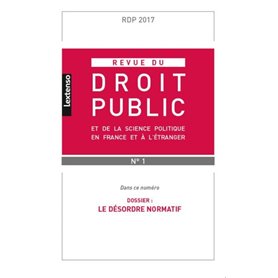 REVUE DU DROIT PUBLIC N 1 2017