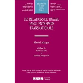 LES RELATIONS DE TRAVAIL DANS L'ENTREPRISE TRANSNATIONALE