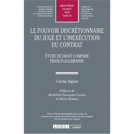 LE POUVOIR DISCRETIONNAIRE DU JUGE ET L INEXECUTION DU CONTRAT