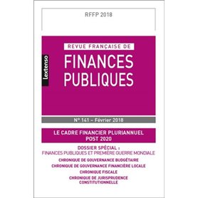 REVUE FRANÇAISE DE FINANCES PUBLIQUES N 141 - 2018