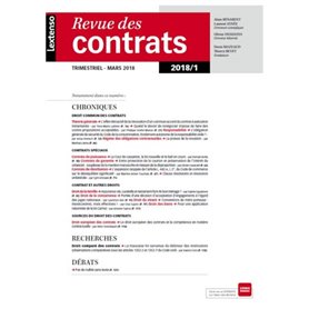 REVUE DES CONTRATS N 1-2018