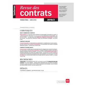 REVUE DES CONTRATS N 2-2018