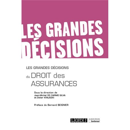 Les grandes décisions du droit des assurances