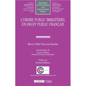 L ORDRE PUBLIC IMMATERIEL EN DROIT PUBLIC FRANCAIS