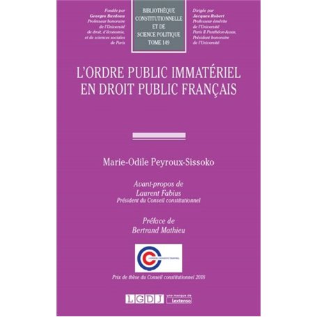 L ORDRE PUBLIC IMMATERIEL EN DROIT PUBLIC FRANCAIS