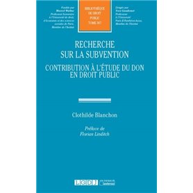 RECHERCHE SUR LA SUBVENTION