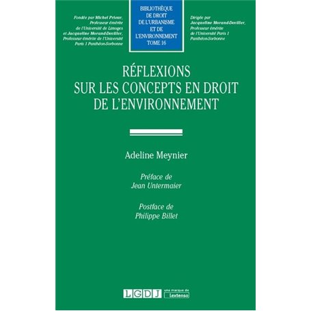 Réflexions sur les concepts en droit de l'environnement