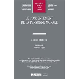 Le consentement de la personne morale