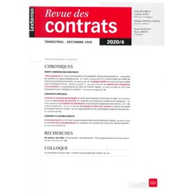 Revue des Contrats n°4-2020