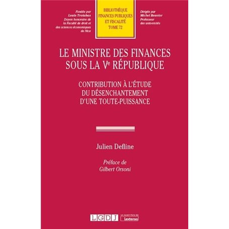 Le Ministre des finances sous la Ve République