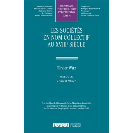 Les sociétés en nom collectif au XVIIIe siècle