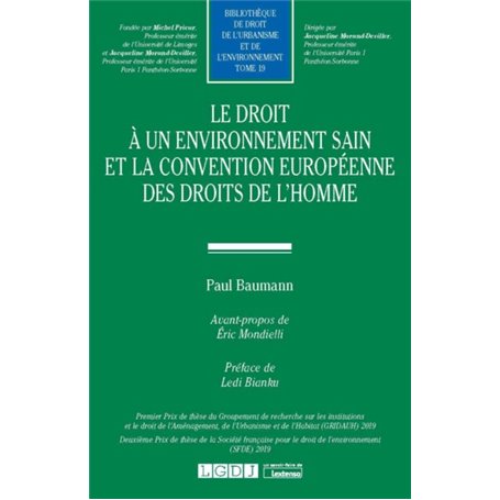 Le droit à un environnement sain et la Convention européenne des droits de l'homme