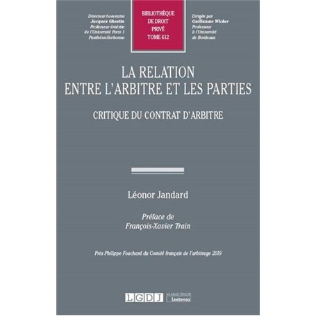 La relation entre l'arbitre et les parties