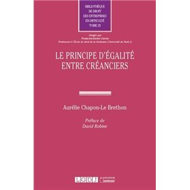 Le principe d'égalité entre créanciers