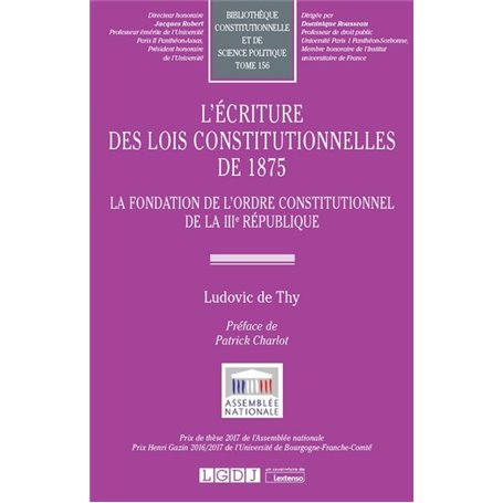 L'écriture des lois constitutionnelles de 1875