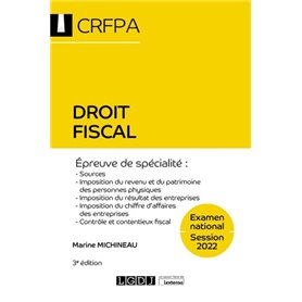 Droit fiscal - CRFPA - Examen national Session 2022
