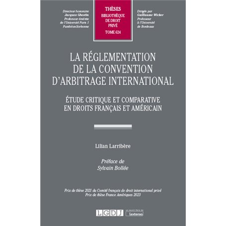 La réglementation de la convention d'arbitrage international