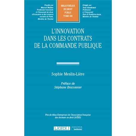 L'innovation dans les contrats de la commande publique